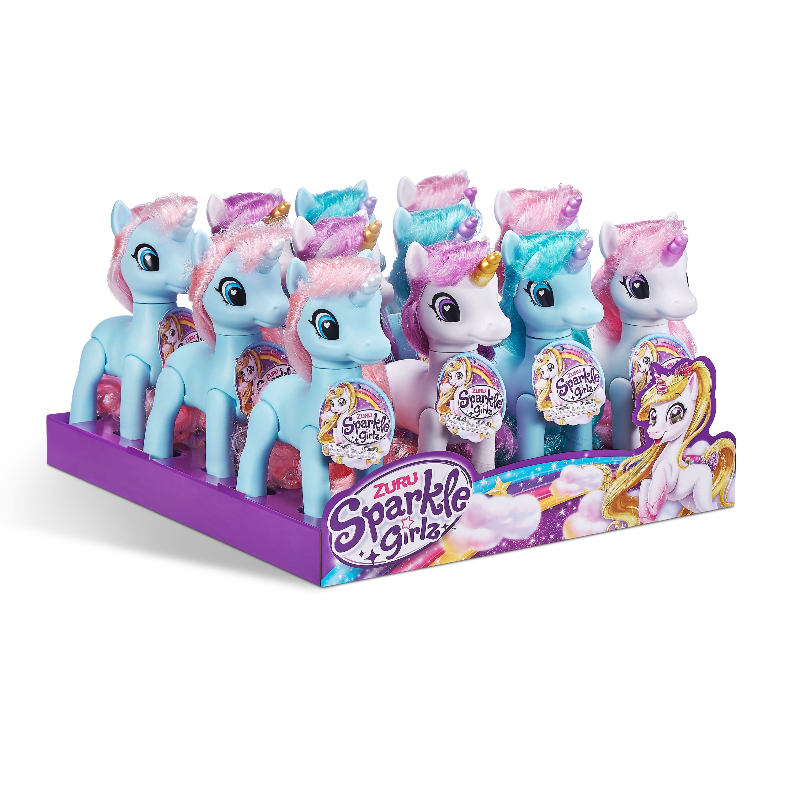 Sparkle Girlz Unicorn Dolls with Movable Legs by ZURU