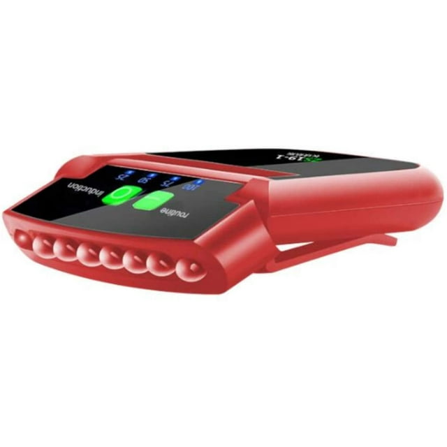 Lampe à Pince à Induction LED, Lampe à Pince Portable Mains Libres, Lampe à Pince Rechargeable par USB, Phare de Nuit Étanche pour Pêche Chasse Camping Extérieur - Rouge