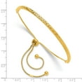 thumbnail image 2 of 3.05mm 925 Sterling Silver Gold-tone Sparkle-Cut Bar Adjustable Bracelet Link Bracelet for Women, 2 of 2