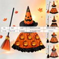 thumbnail image 3 of OJSFQUFP Halloween Cos Clothes Girls Witch Skirt with Witch Hat Child Tutu Skirt Cos Clothes Halloween Dress-Up, 3 of 7