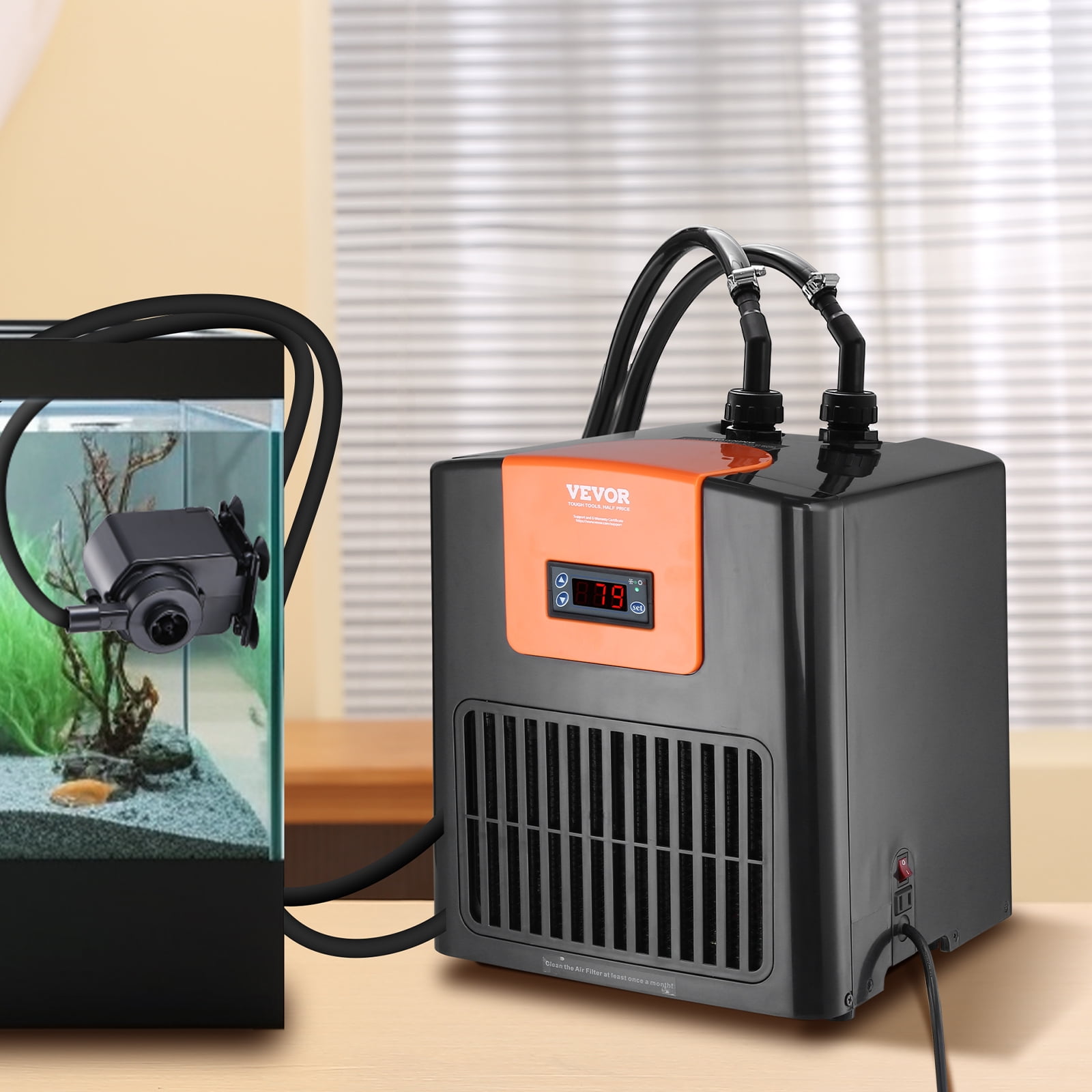 BENTISM Aquarium Chiller Hydroponic Water Chiller 1/10 HP 52 Gal Fish