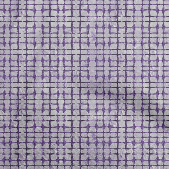 oneOone Polyester Spandex Purple Fabric Abstract Watercolor Geometrical Sewing Craft Projects Fabric Prints By Yard 56 Inch Wide