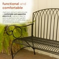 thumbnail image 3 of Alpine Corporation 44" x 26" x 38" Decorative Metal Wire Garden Bench, Black, 3 of 12