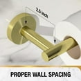 thumbnail image 5 of HITSLAM Toilet Paper Holder Wall Mount,Double Post Pivoting Toilet Paper Roll Holder,Gold Bathroom Toilet Paper Holder for SUS 304 Stainless Steel, 5 of 10
