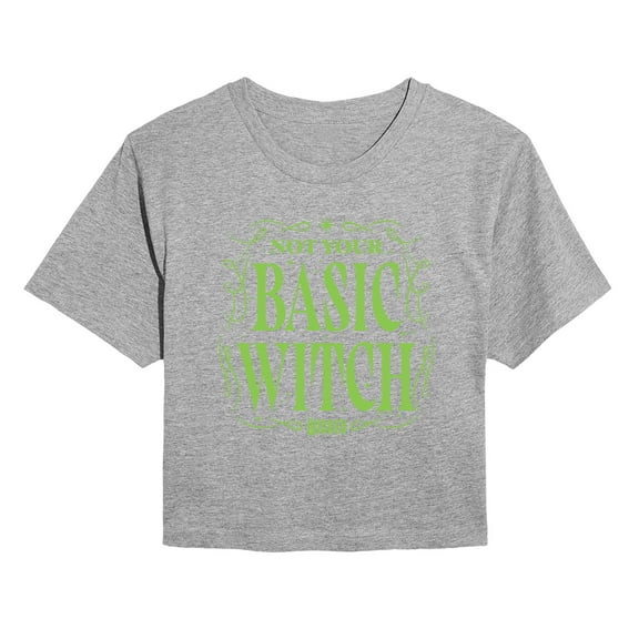 Wicked - Not Your Basic Witch - Juniors Cropped Graphic T-shirt