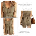 thumbnail image 1 of V Neck Short Romper, Wide Legs Women Summer Short Romper Comfortable Wear For Shopping, 1 of 4