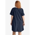 thumbnail image 2 of ellos Women's Plus Size Linen-Blend A-Line Dress - 10, Navy, 2 of 6