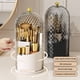 thumbnail image 1 of Contenedor de sobremesa con estampados - Cubierta transparente con cinta Caja de maquillaje resistente al polvo, organizador giratorio de cosméticos con múltiples compartimentos, 1 of 6