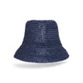 thumbnail image 3 of No Boundaries Straw Bucket Hat, Women's, Navy, 3 of 3