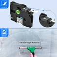 thumbnail image 5 of GREENCYCLE 100PK Compatible for Brother P-touch Black on Clear 9mm TZ TZe TZe-S121 TZ-S121 TZ-121 TZe-121 Extra Strength Laminated Label Tape, 5 of 7
