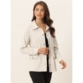 thumbnail image 3 of Chaqueta utilitaria ligera con bolsillos con solapa en la cintura con cordón para mujer Albaricoque M, 3 of 6