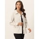 thumbnail image 3 of Chaqueta utilitaria ligera con bolsillos con solapa en la cintura con cordón para mujer Albaricoque M, 3 of 6