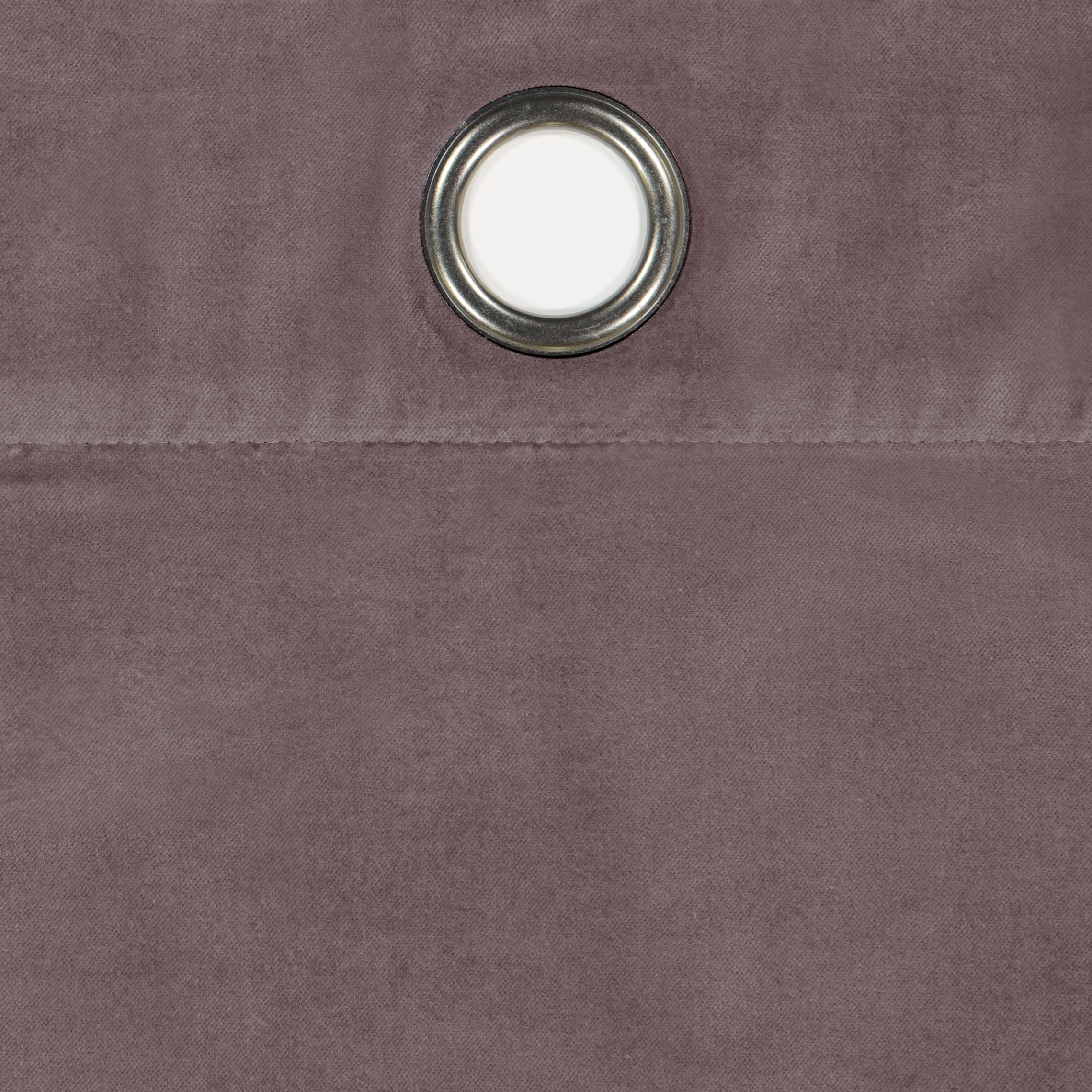 Eclipse Luxury Cotton Velvet 100% Blackout Grommet 108" x 50" Curtain Window Panel in Truffle