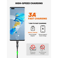 thumbnail image 5 of AUFU Magnetic Charging Cable 3Pack 6.6ft, 540 Degree 3 in 1  Magnetic Phone Charger 3A Fast Charging Data Sync, 5 of 10