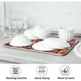 thumbnail image 7 of SKYSONIC Red Pomegranate -Dish Drying Mat 16''X18'' for Kitchen, 7 of 7