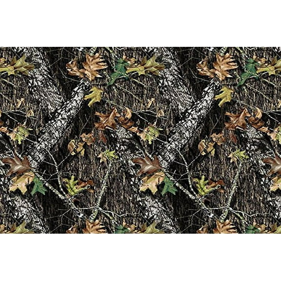 Mossy Oak Camo Leaves Edible Cake Topper Frosting 1/4 Sheet Birthday Party