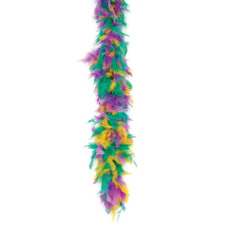 Loftus Mardi Gras Fluffy Feather Boa, Gold Green Purple, One Size (72