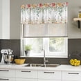 thumbnail image 4 of 2 Pack Valances for Window, Spring Floral Short Curtains for Kitchen Bedroom Living Room, Watercolor Roses Eucalyptus Leaves Botanical Rod Pocket Small Window Treatment Valance Drapes 42 x 12 Inch, 4 of 8