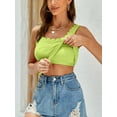 thumbnail image 3 of Sociala Square Neck Crop Tops Summer Sleeveless Cropped Camis for Womens Crop Tank with Built-in Bra, 3 of 5