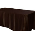 thumbnail image 1 of 90 x 132 inch Rectangular Satin Tablecloth Wedding Party Catering Shiny", (Color: Chocolate Brown), 1 of 2