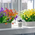thumbnail image 6 of ZOELNIC 8 Bundles Artificial Flowers Outdoor, Plastic Faux Flowers Plants UV Resistant Greenery Plants Artificial Fake Plants Indoor Outside Home Garden Spring Summer Decor(Color Mix), 6 of 7