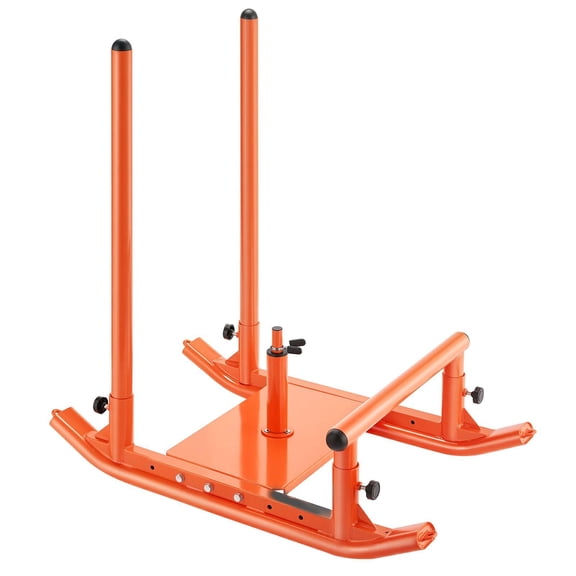 Steel Speed Training Sled - Adjustable Power Sled for Athletic Exercise & Fitness, Orange Finish, Works with 1/2" Weight Plates