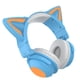 thumbnail image 2 of Auricures , Auricures con Oreja de Gato, Auricures Inalámbricos Iluminados con Micrófono, Plegable para Teléfonos Celures Azul, 2 of 4