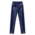 thumbnail image 3 of ZDHoor Toddler Girl Kids Winter Warm Leggings Faux Leather Fleece Pants Thick Tight Trousers Navy Blue 7-8, 3 of 5