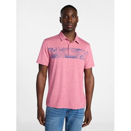 George Men's & Big Men's Relaxed Fit Short Sleeve Stretch Polo Shirt, Sizes S-5XL
