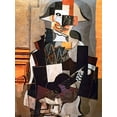 thumbnail image 1 of Harlequin Playing The Guitar- Picasso - CANVAS or PRINT WALL ART, 1 of 1