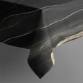thumbnail image 3 of Black Gold Marble Pattern Rectangle Tablecloth 60"x84",Waterproof Polyester Rectangle Table Cloth, Wipeable Spillproof Polyester Tablecloth for Dining, Camping, Indoor and Outdoor, 3 of 5