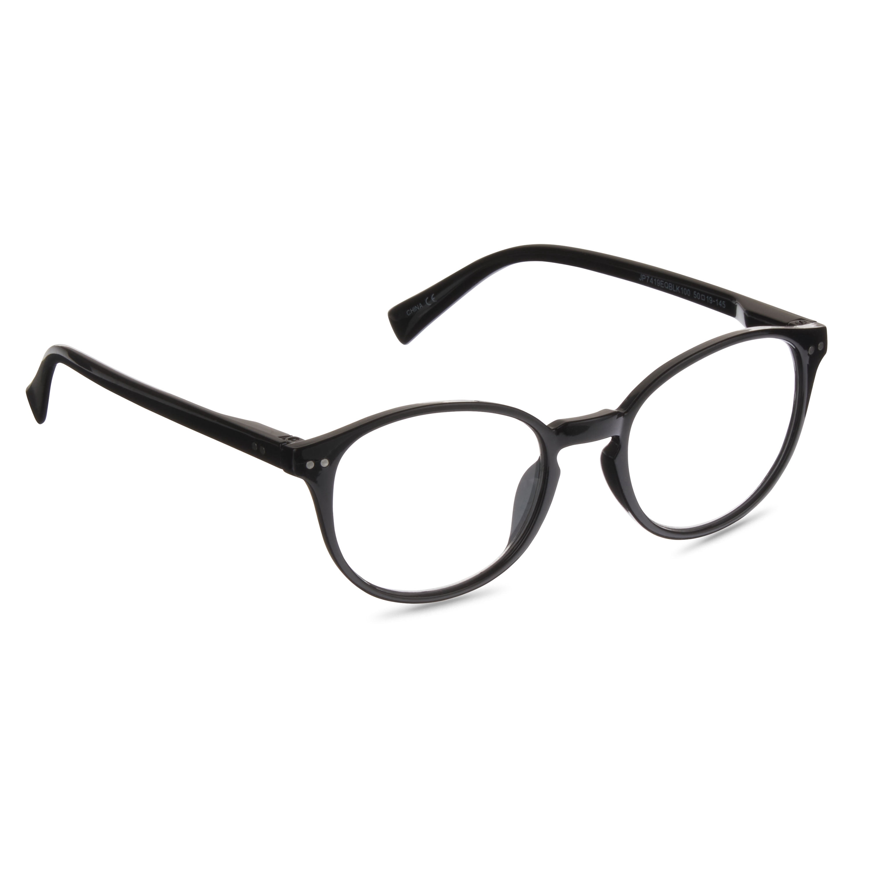 Equate Readers with Case, Black, +1.75