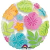 Anagram Wild Isle Magicolor Tropical Luau Flower 18" Foil Balloon, Clear