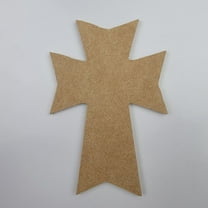10"Large Craft Wall Cross #46, Unfinished Wood Art Shape by Wooden Craft Cutouts, 1-8 Thickness