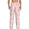 thumbnail image 3 of Goofa Rabbit And Cherry Printed Soft Pajama Pants for Men, Wide Leg Comfy Casual Lounge Yoga Pants-XX-Large, 3 of 9