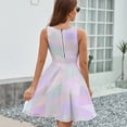 thumbnail image 6 of Textures Glitter Foil Confetti And Metal Rainbow Gradient Dress Summer Street Style Dresses Female Sleeveless Printed Sundress, 6 of 7