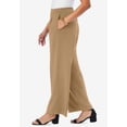 thumbnail image 3 of Jessica London Women's Plus Size Stretch Knit Crepe Wide Leg Pant, 3 of 3