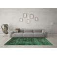 thumbnail image 3 of Ahgly Company Machine Washable Indoor Round Persian Turquoise Blue Traditional Area Rugs, 7' Round, 3 of 4