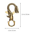 thumbnail image 2 of Milisten 2-Pack Golden Brass Keychains with Vintage Dragon Design, and Stylish Car Accessories for Everyday Use, 2 of 8