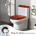 thumbnail image 5 of HELLHERO Autumn Maple Leaves Polyester Fabric Toilet Seat Cover Set & Reusable Toilet Dust Cover Set & Fits All Toilet Shapes for Household Soft, 5 of 8