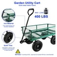 thumbnail image 3 of Wagon with Removable Sides Can be Used in Farms, Warehouses etc l Garden Dump cart- A Must-Have for Your Dream Garden Garden Essential- Dump cart Solid an PU Wheels (Green Solid Wheels), 3 of 8