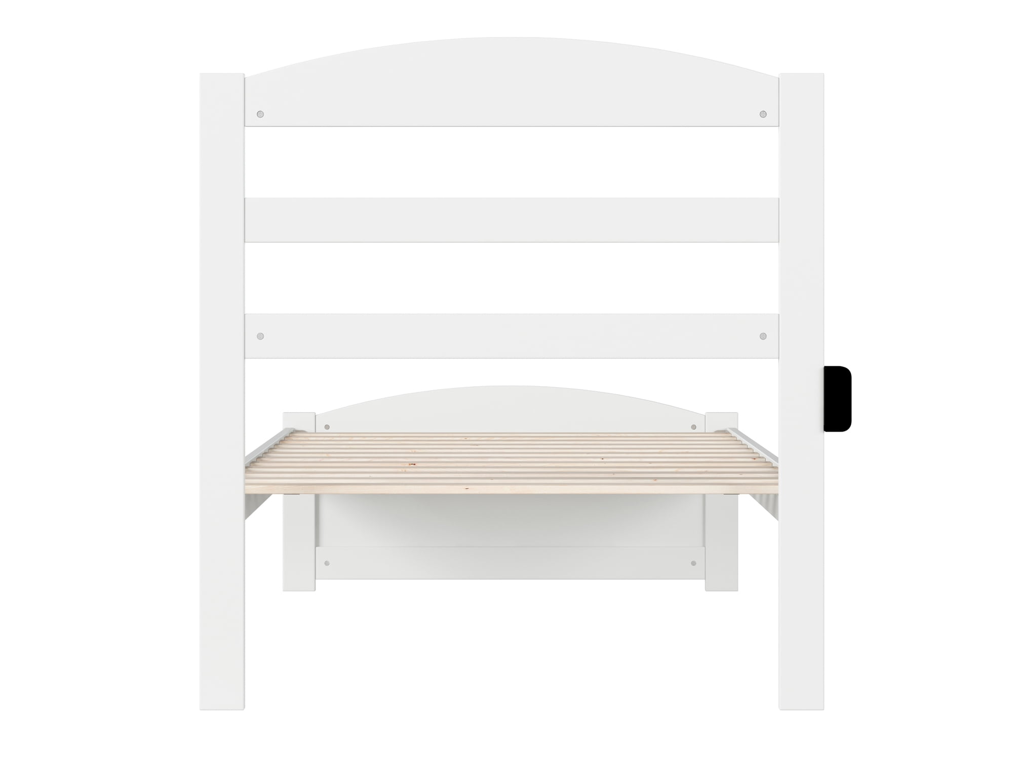 AFI Warren 14" Twin Wood Platform Bed Frame with Headboard and Footboard, White