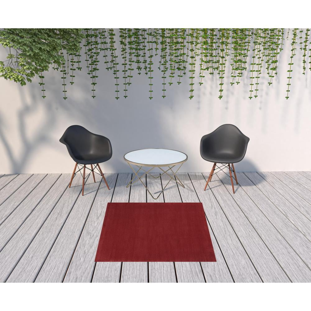 5' X 5' Midnight Blue Square Non Skid Indoor Outdoor Area Rug