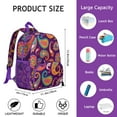 thumbnail image 4 of Retro Paisley Floral Backpack - Waterproof Ergonomic School Bag with Adjustable Loops, 4 of 4