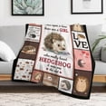 thumbnail image 2 of Hedgehog Blanket Cute Just A Girl Print Throw Blankets for Couch Sofa Bed Stuff Decor Soft Cozy Fleece Plush Warm Flannel Bedding Blanket for Baby Girls Kids Teen Adults Lover 40"x50", 2 of 5
