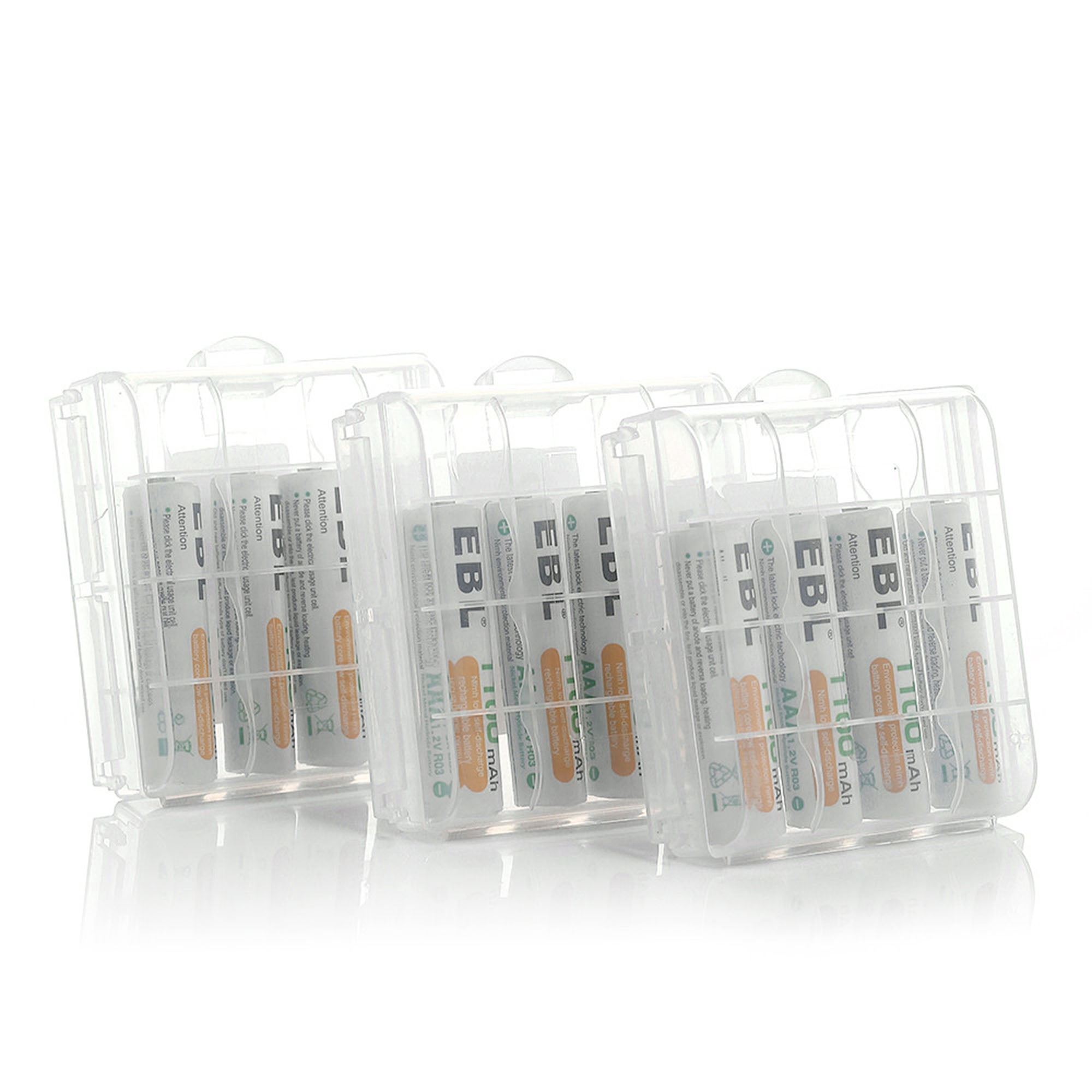 EBL 12-Pack 1100mAh 1.2V AAA Battery + Battery Charger for AA AAA Ni-MH Ni-CD Rechargeable Batteries