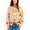 Khaki, variant on Women's Chunky Knit Tie-Front Cardigan with Cherry Pattern - Large, Khaki