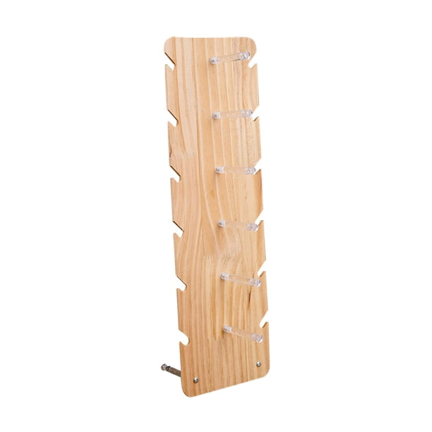 Soporte de marco de anteojos de madera Soporte de exhibición de mesa de venta al por menor transparente Estante de exhibición de escalones de escalera seis pares DYNWAVEMX Soporte de exhibición vertical