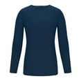 thumbnail image 4 of Stamzod Winter Warm Gym Shirts Men Solid Color Round Neck Thermals Shirt Casual Fitness Long Sleeve Mens Shirts Navy-1 M, 4 of 8