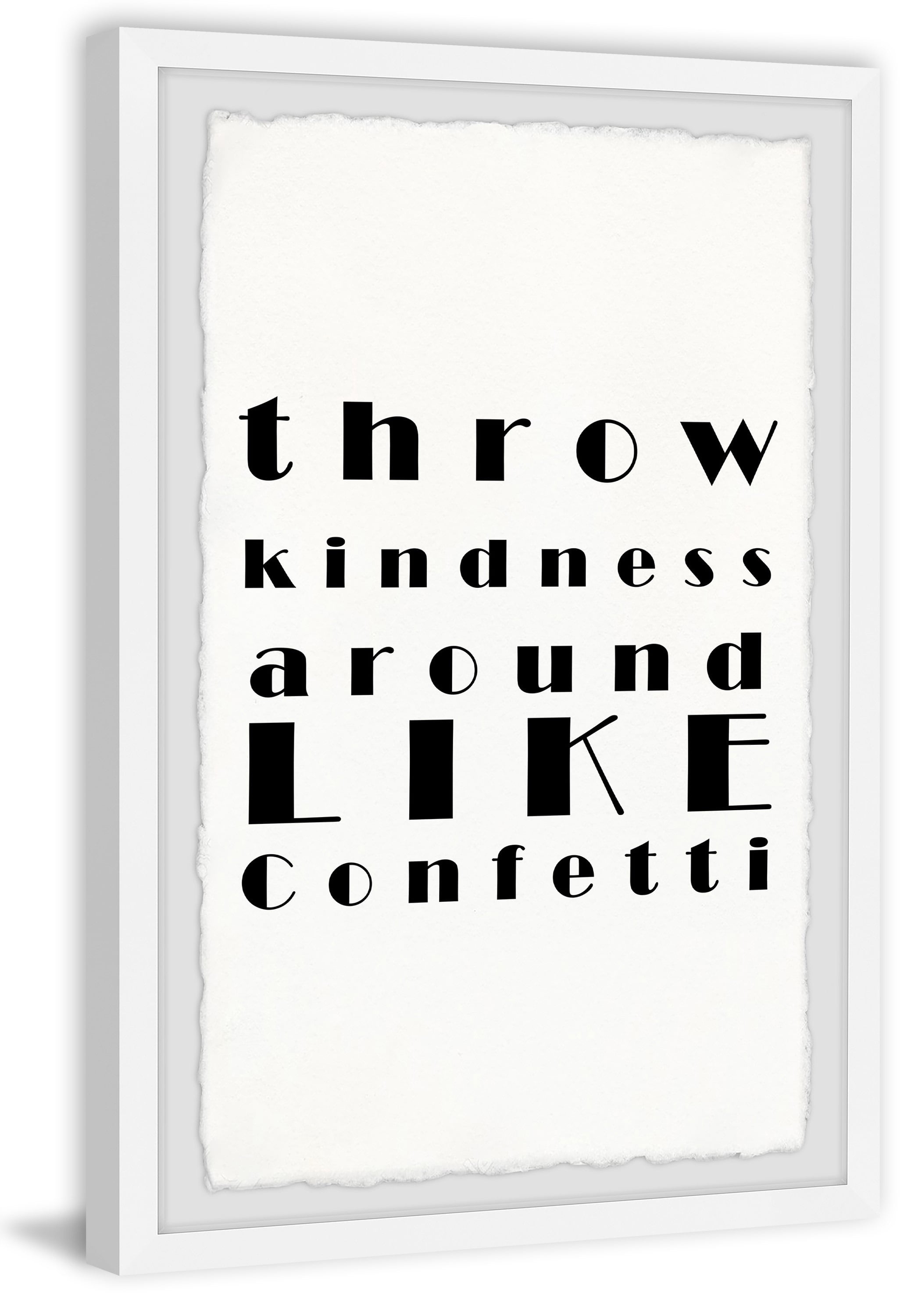 Marmont Hill Throw Kindness Around Ii Framed Wall Art, 20.00" x 1.50"